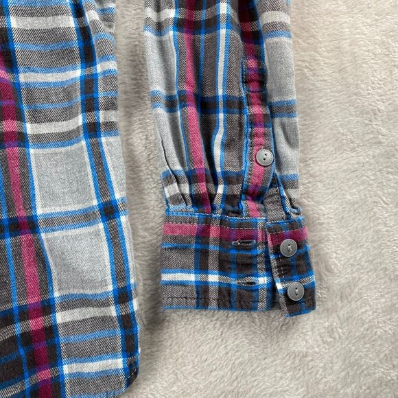 Arizona Jean Mens Plaid Flannel Shirt M Long Sleeve Cotton - Picture 6 of 13